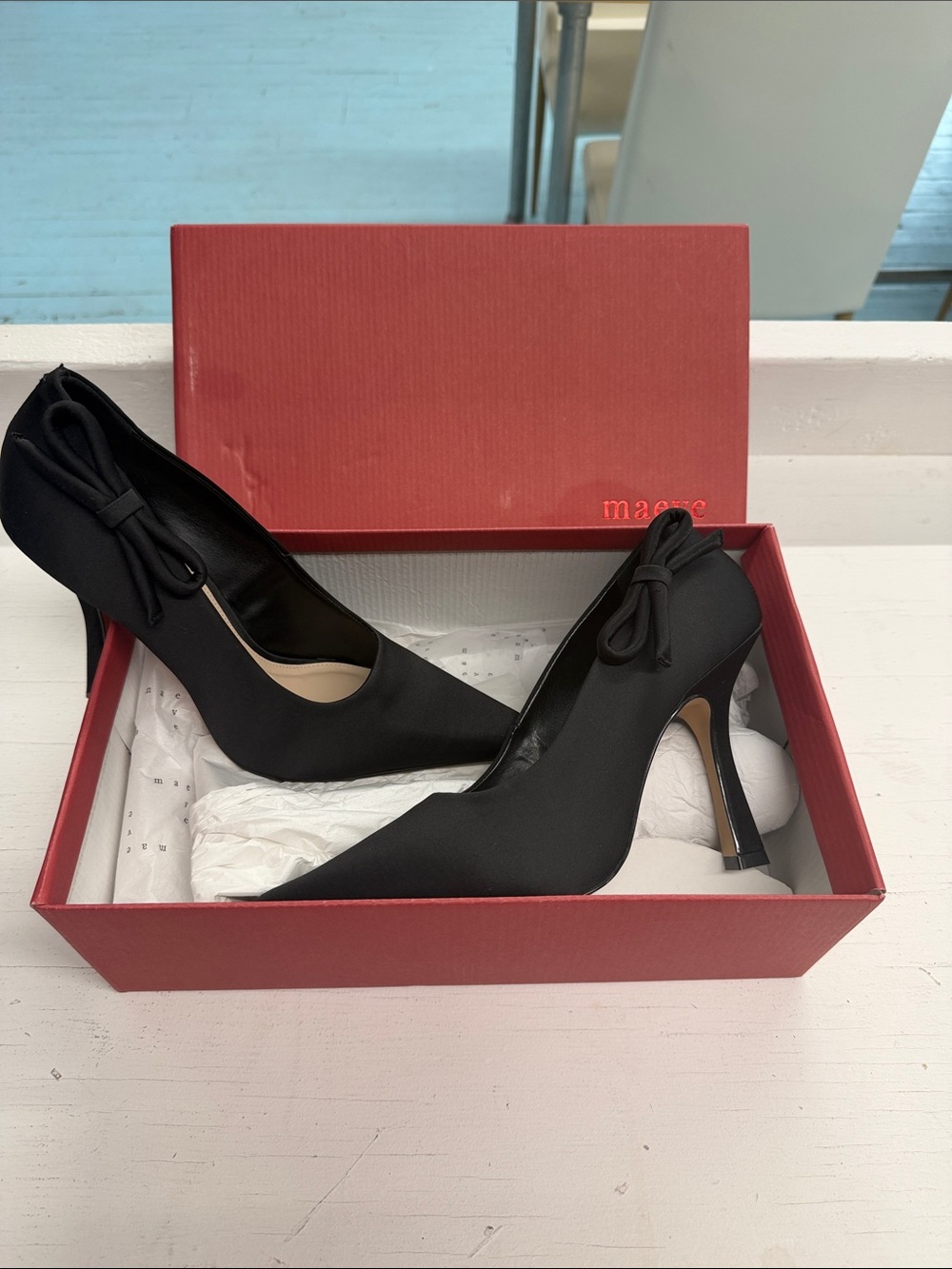 Maeve Anthropologie Black Evening Wear Heels